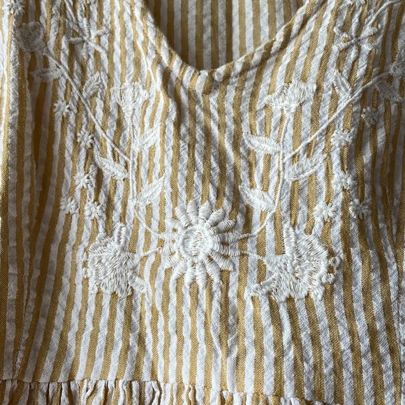 Forever 21 mini size M, white & yellow stripes - Picture 8 of 12